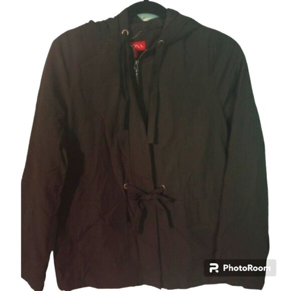 ✨NWT Marina hidden zipper drawstring waist hooded jacket - Picture 1 of 13
